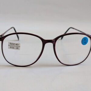 NWT Vintage 90's Carbon Fiber School Boy Bi-Focal Reading Glass (S. Brown)